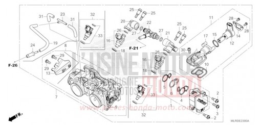 CORPS DE PAPILLON CB500XACT de 2026